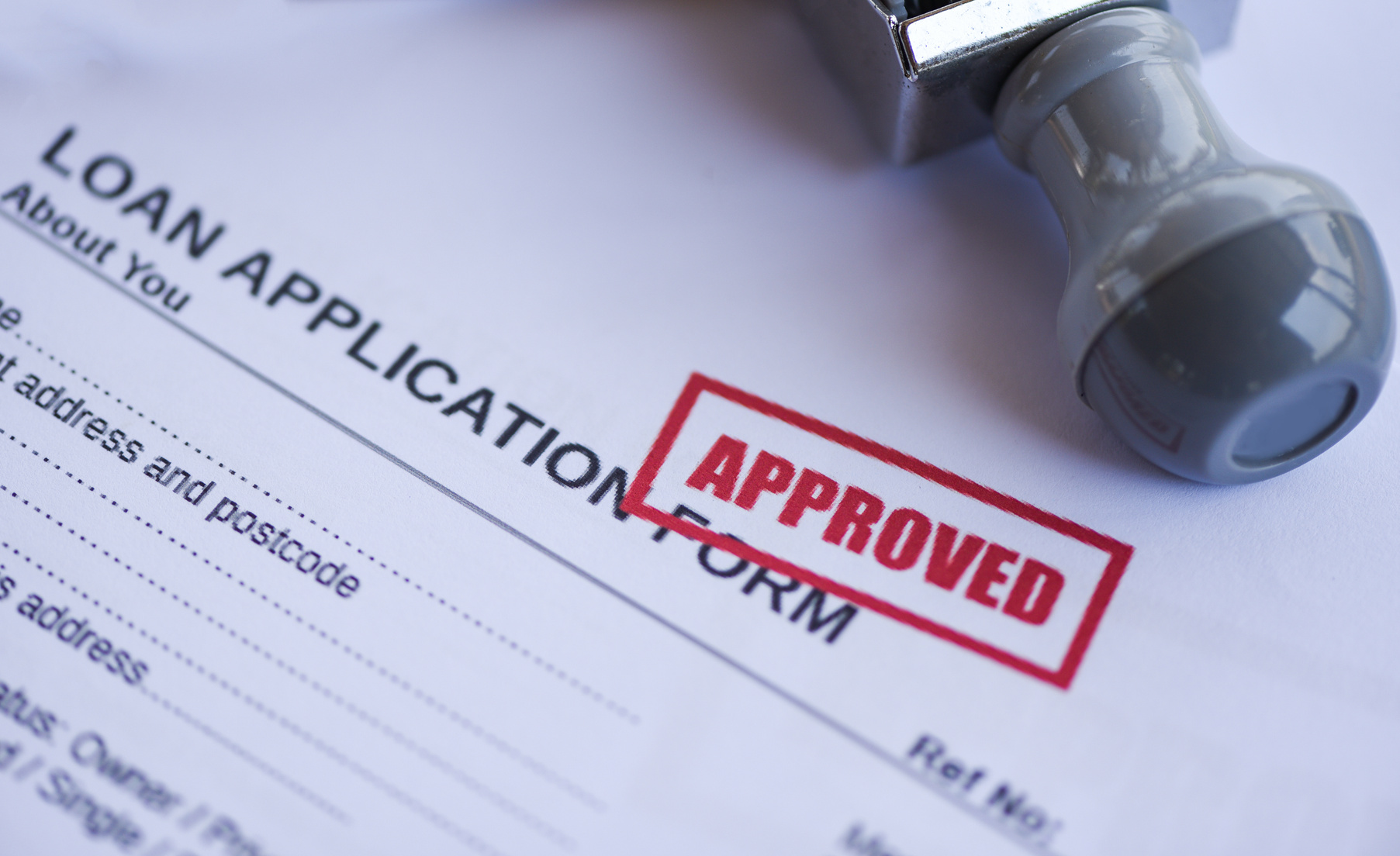 Loan approval / financial loan application form for lender and b